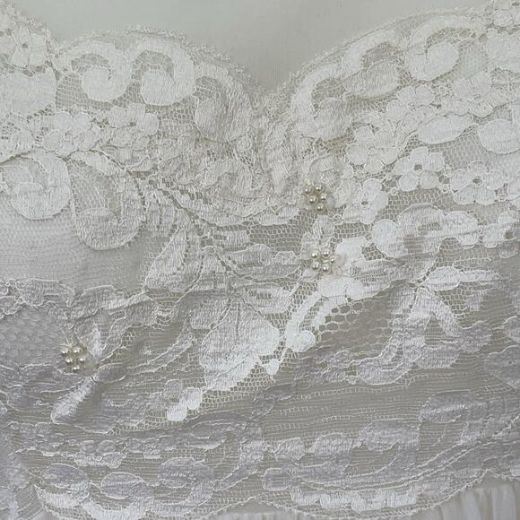 Vintage Nightgown & Peignoir Set White Nylon Maxi Length 1960’s Medium - Picture 12 of 12